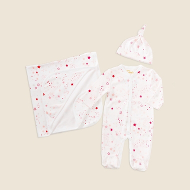 Petidoux babies' Pima cotton one-piece and matching hat set Petidoux babies' Pima cotton one-piece and matching hat set