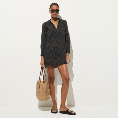 chinese dress ladies Everlane Gauze Tiered Dress in Black, Size XL, Cotton