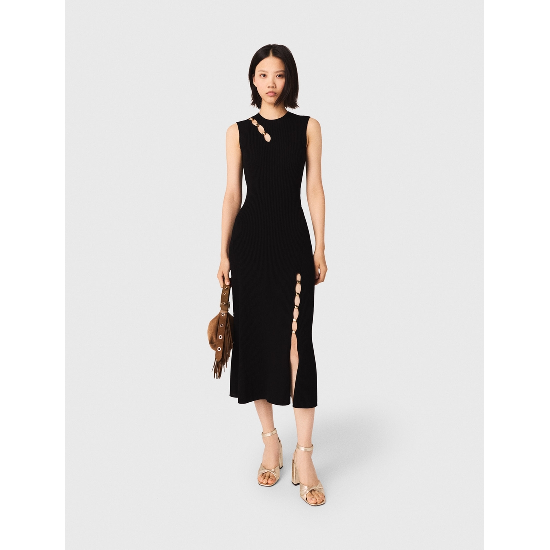 galleria rib knit maxi dress Cutaway available now at The Galleria™ Fabric-Satin