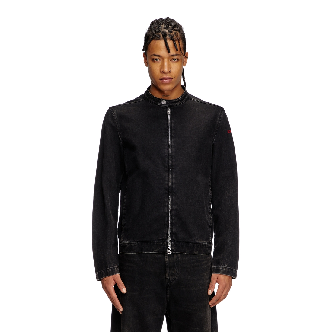 Moto jacket in clean-wash denim available now at Sugarloaf