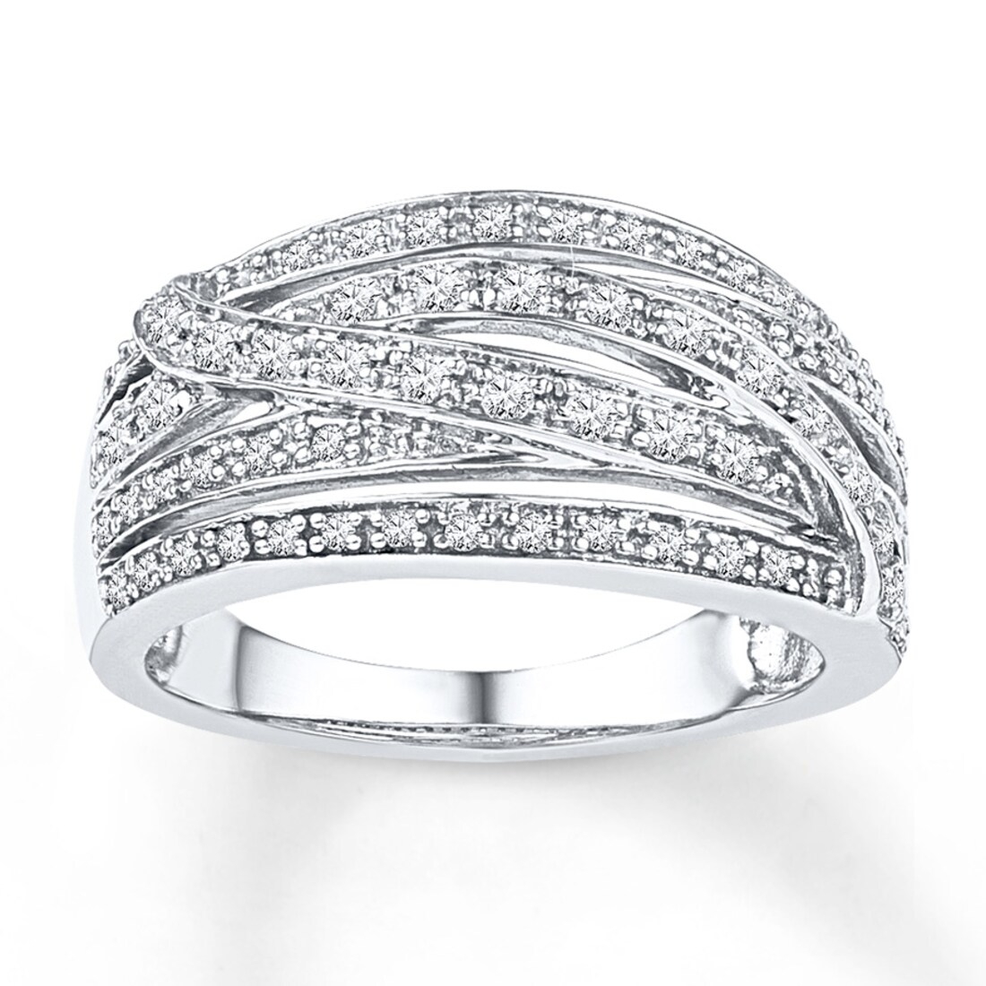 Diamond Ring 1/3 ct tw Round-cut Sterling Silver available now at