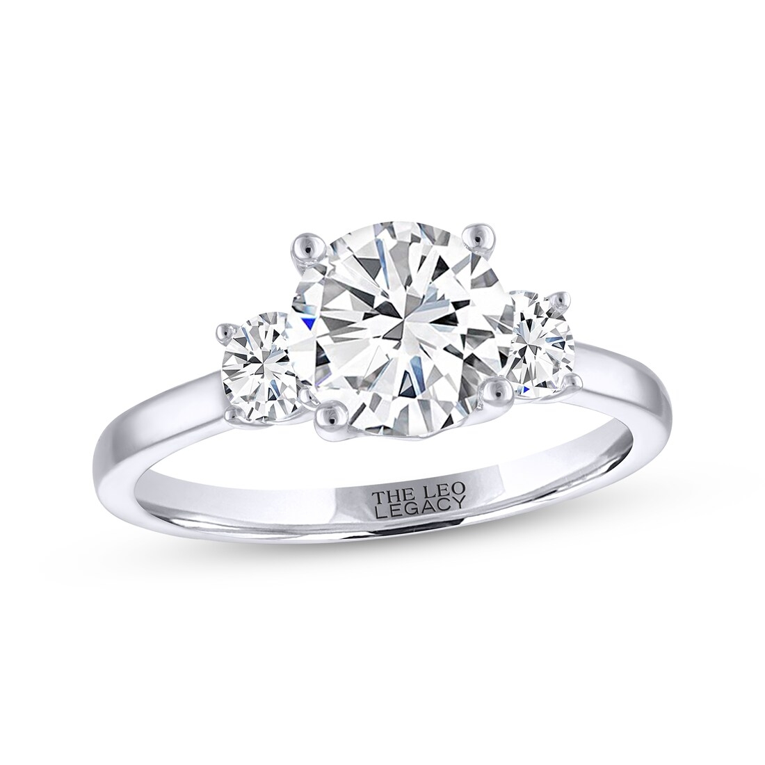 THE LEO Legacy Lab-Grown Diamond Round-Cut Three-Stone Engagement