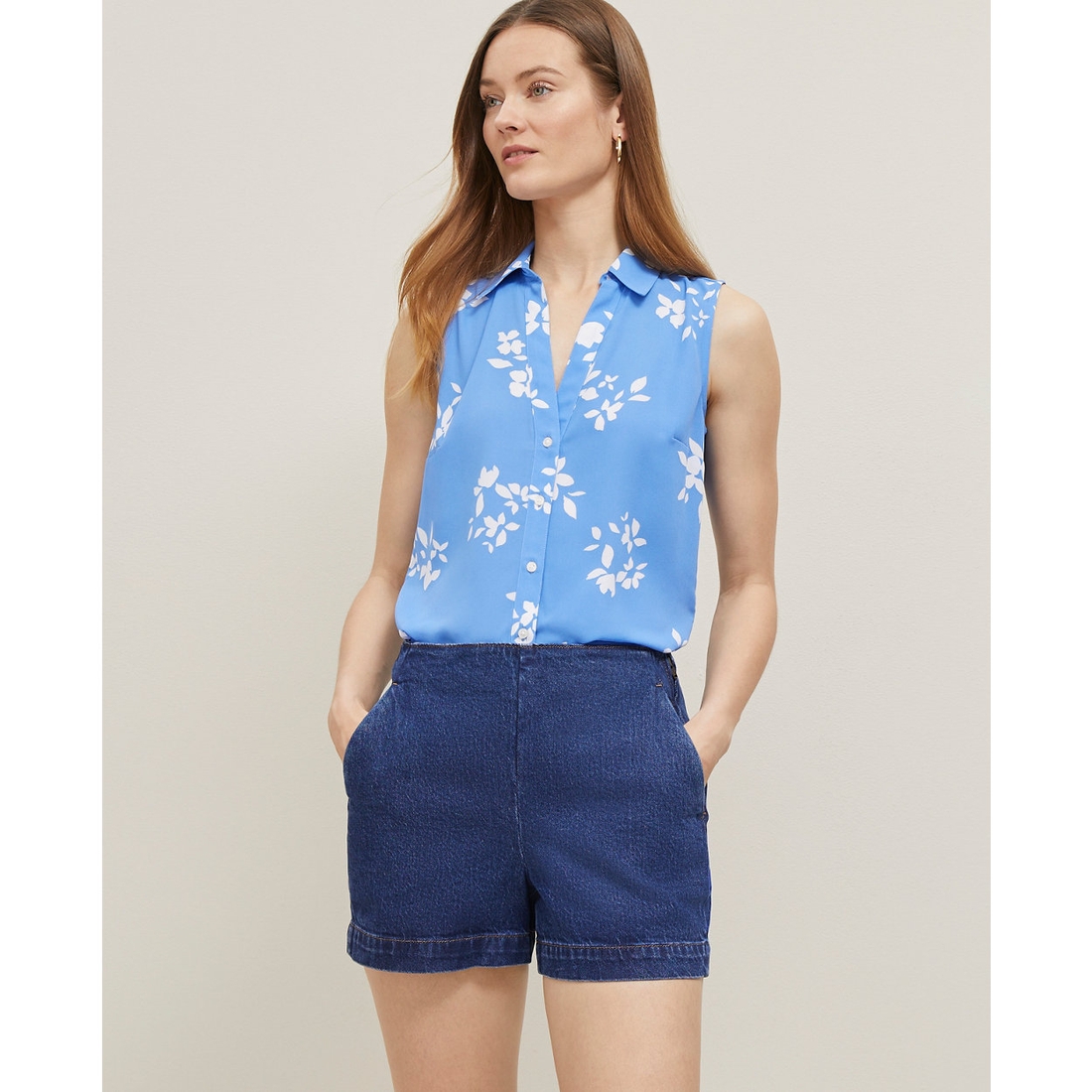 Floral Sleeveless Shirt available now at The Shops at Riverside®