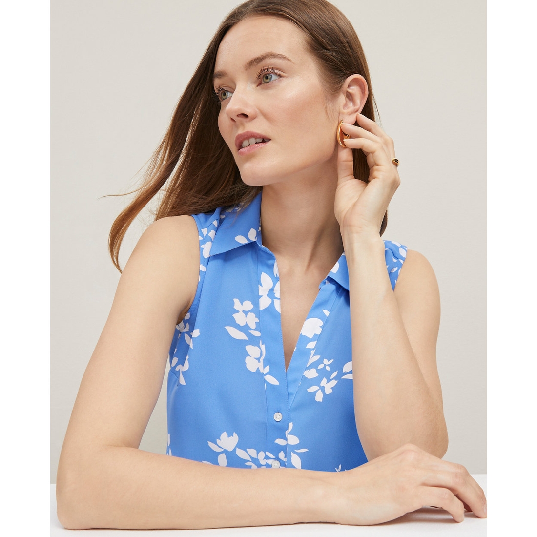 Floral Sleeveless Shirt available now at The Shops at Riverside®