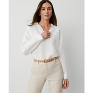 Tall Collared Linen Popover Top available now at The Shops