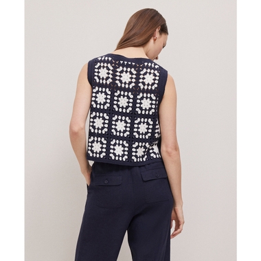 「高評価！」注目のレビュ Petite Crochet Stanford at now available Top Shell Sweater トップス