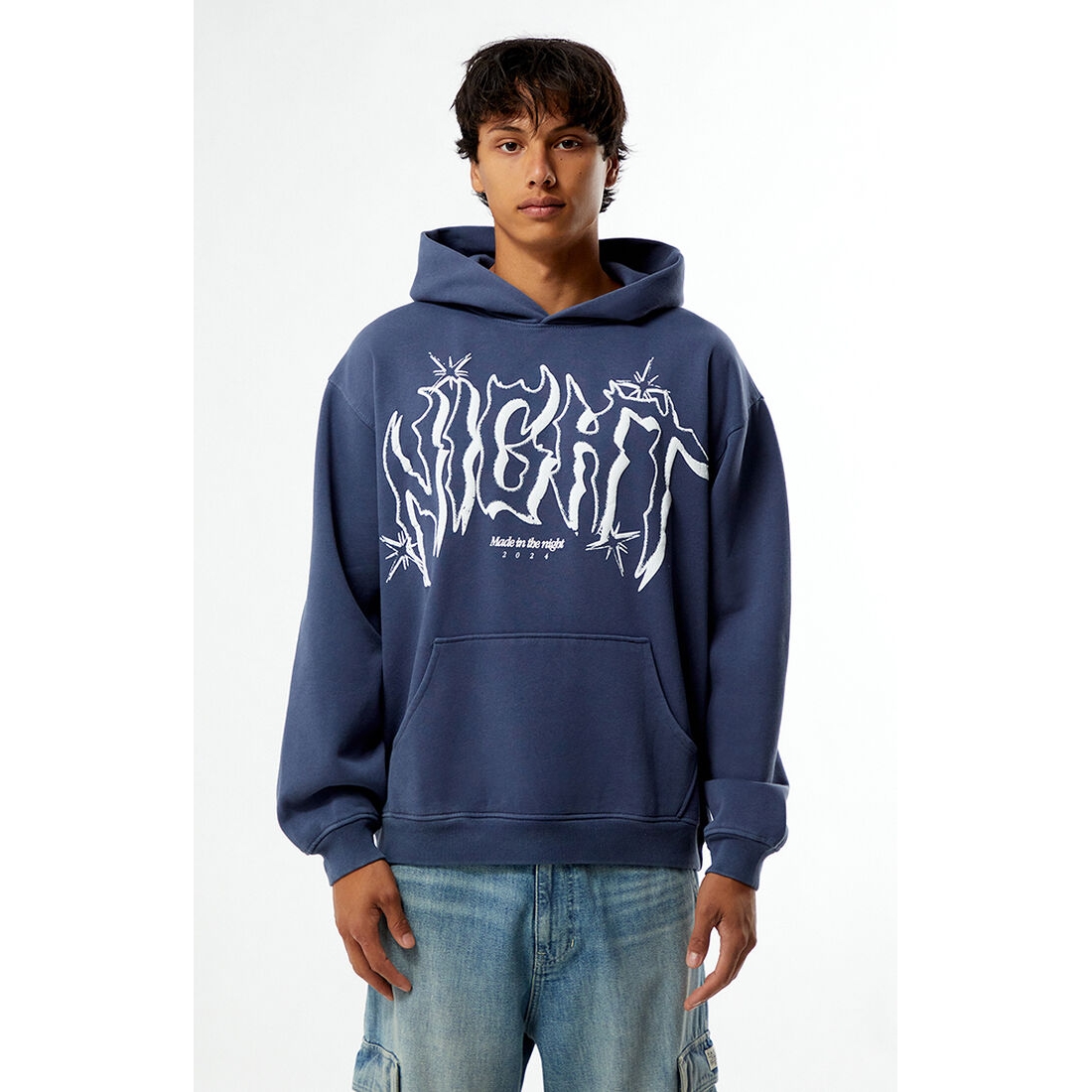 Nightlab Men's Blue Made In The Night Hoodie available now at