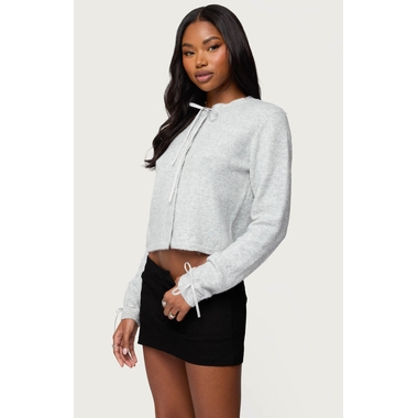 Edikted Women's Vickie Ribbon Knit Cardigan available now at Opry