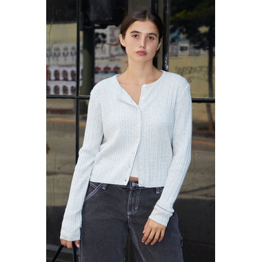 Edikted Women's Ribbed Asymmetric Zip Up Cardigan available now at Edikted Women's Ribbed Asymmetric Zip Up Cardigan available now at