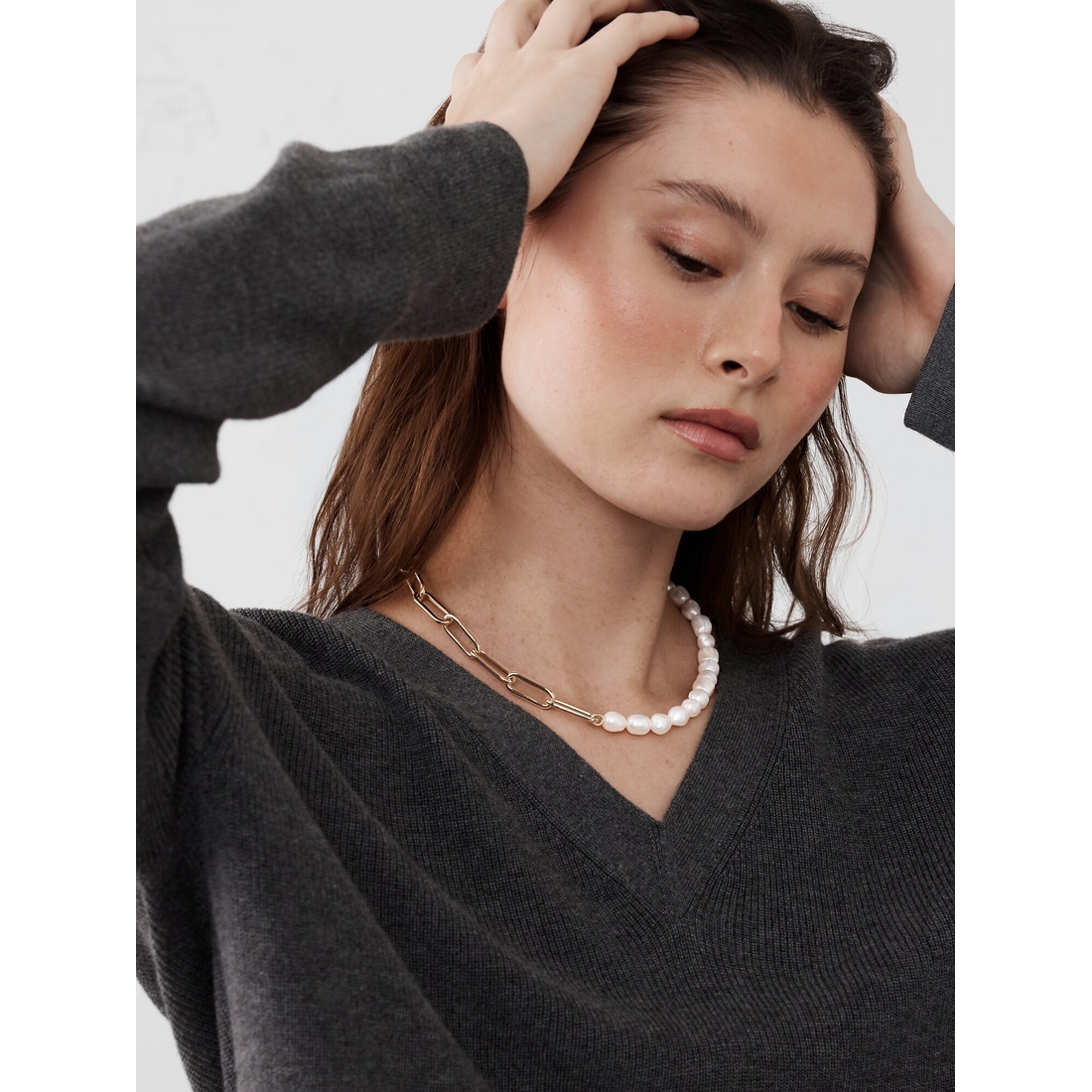 Pearl Chain Link Necklace available now at Norfolk Premium Outlets®