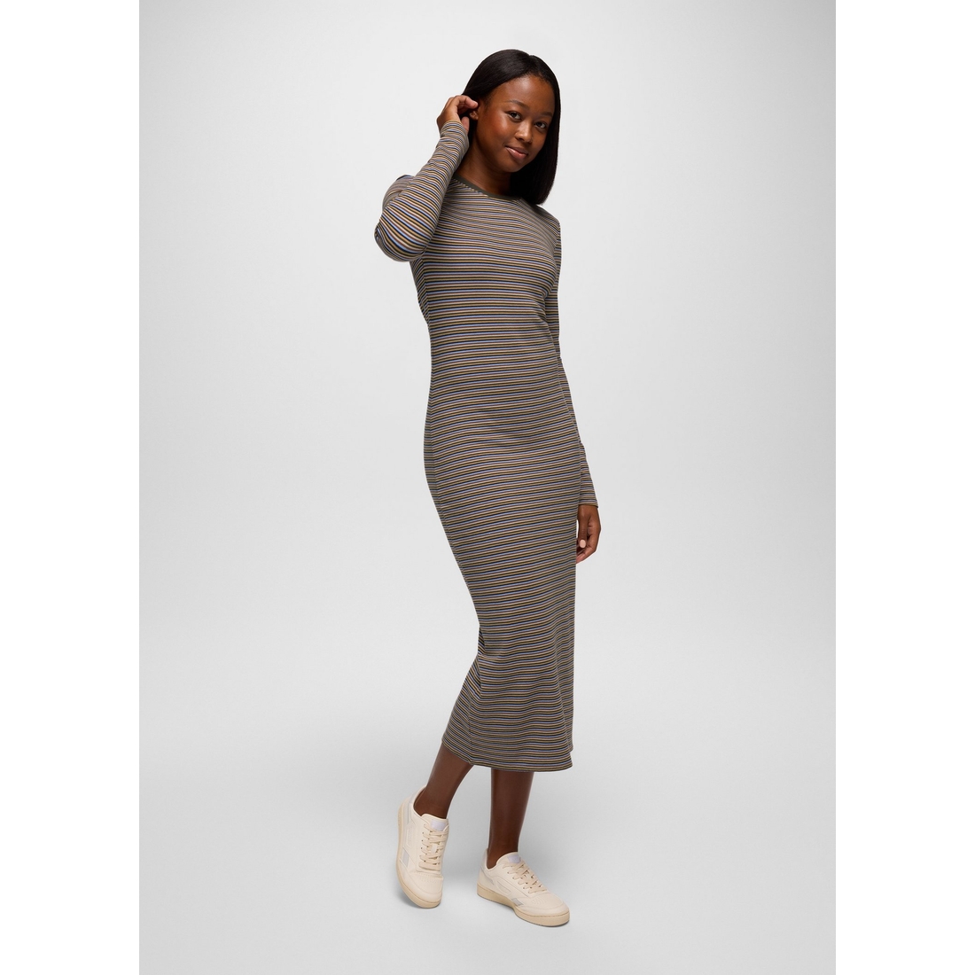 long sleeve dress boutique Shop Women Dresses : Black Long Sleeve Knit Wrap Dress – Luxuriance Style ™ main image 0