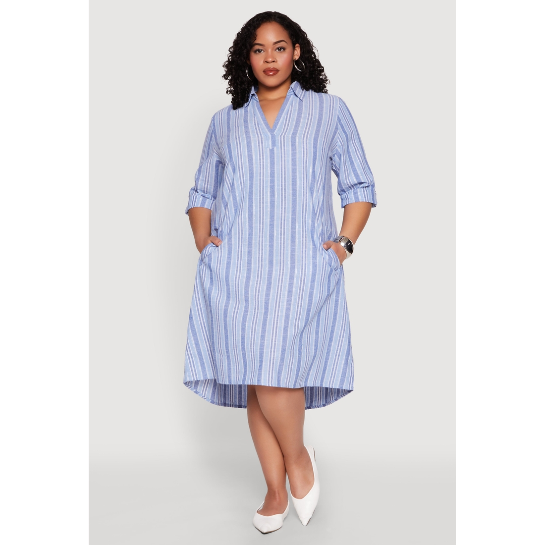sachin and babi light blue dress Plus Size LC Lauren Conrad Square Neck Shift Dress main image 1