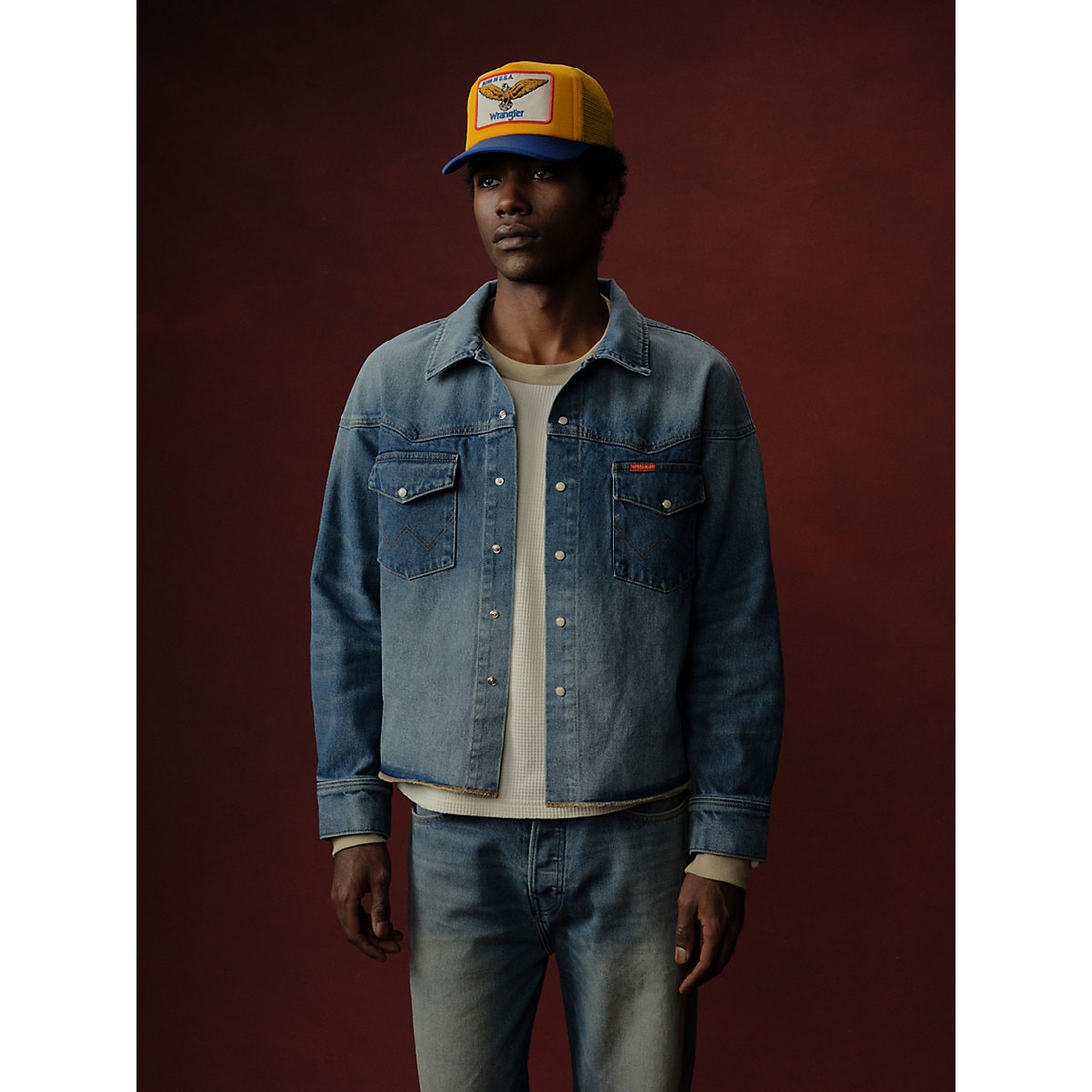 Wrangler x Cherry Denim Shirt Jacket available now at Las Vegas