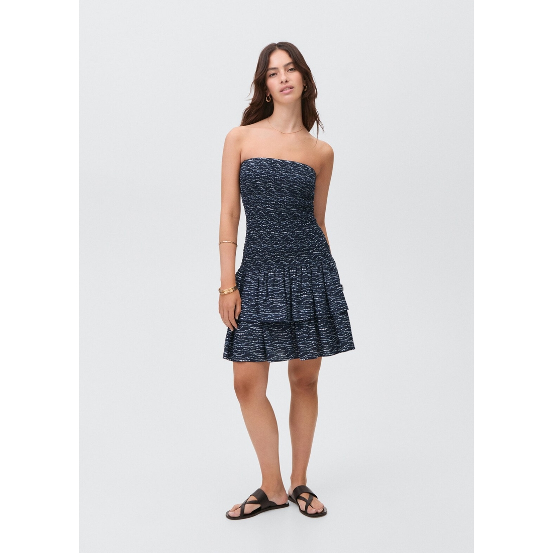 Ruffled Printed Dress available now at Brea Mall