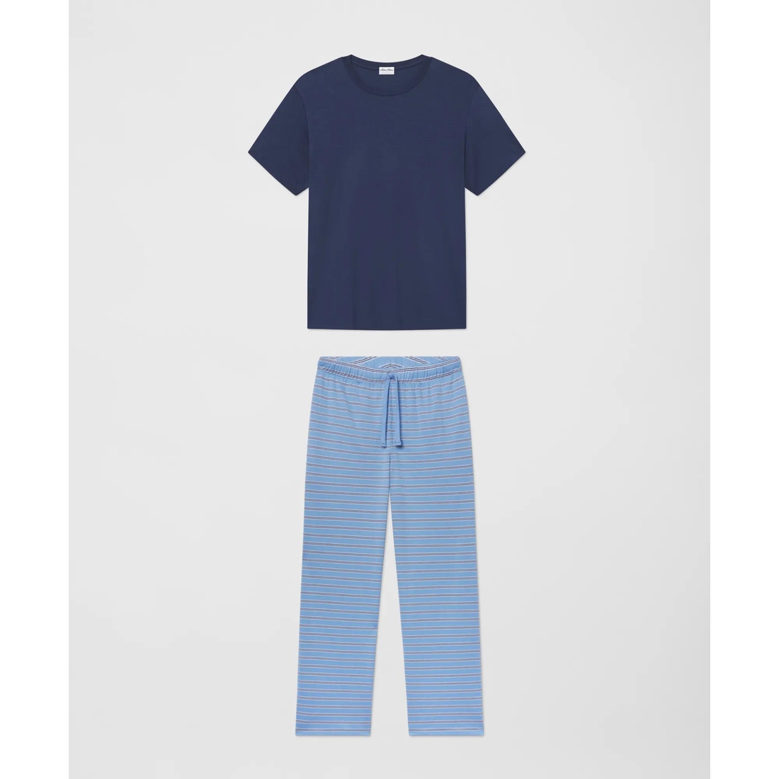 X LAKE Men's T-Shirt Pajamas Set in Blue Stripe available