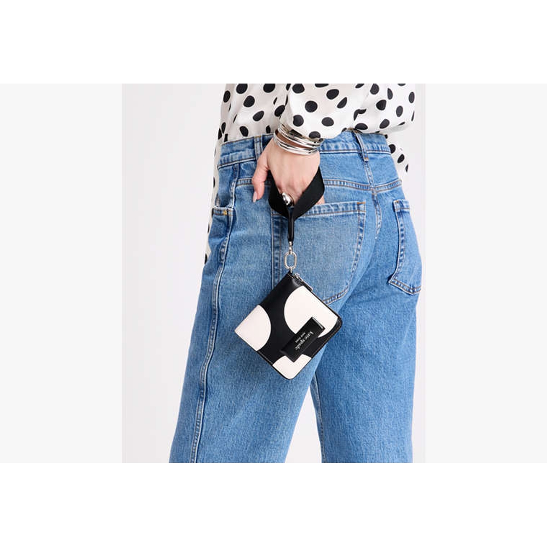 Label Small Compact Webbed Wristlet available now at