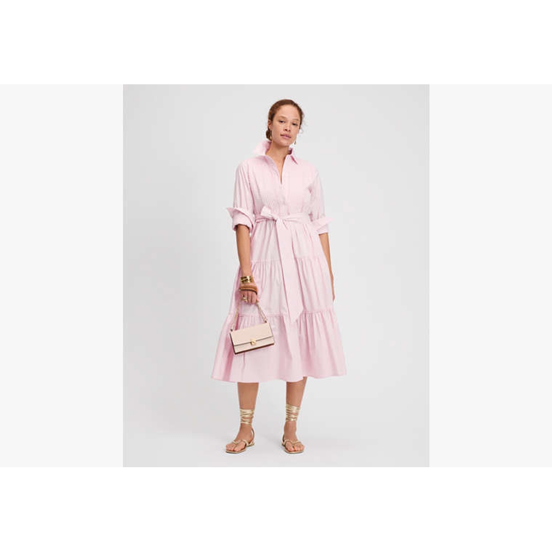 Pintuck Tiered Shirt Dress available now at SouthPark™ Pintuck Tiered Shirt Dress available now at SouthPark™