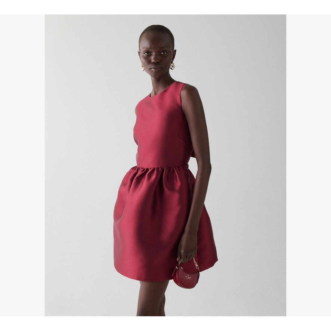 slim fit dress slacks Loren Strapless Bow Fit and Flare Mini Dress • Shop American Threads Pink / S main image 0