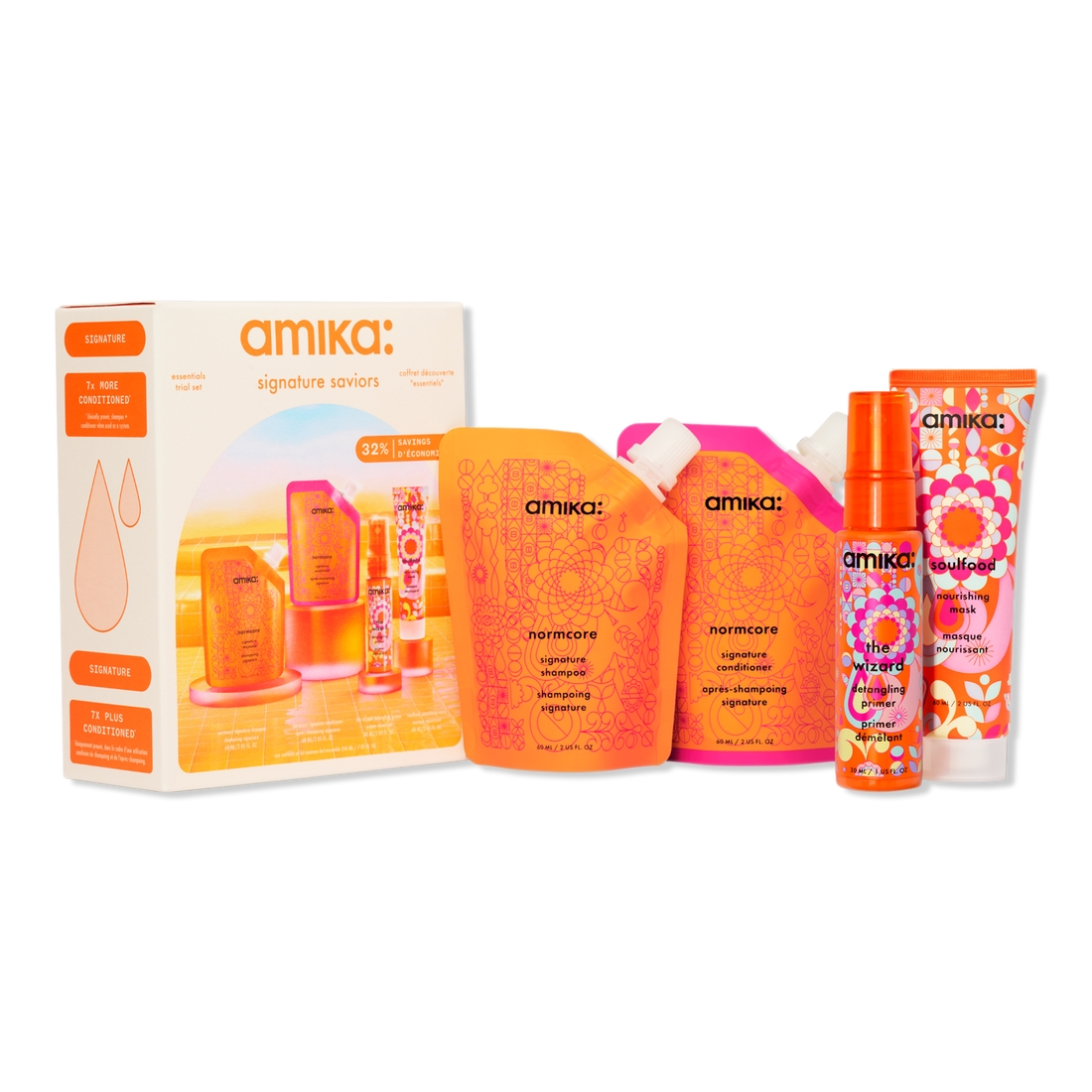 amika Signature Saviors Essential Trial Set available now at