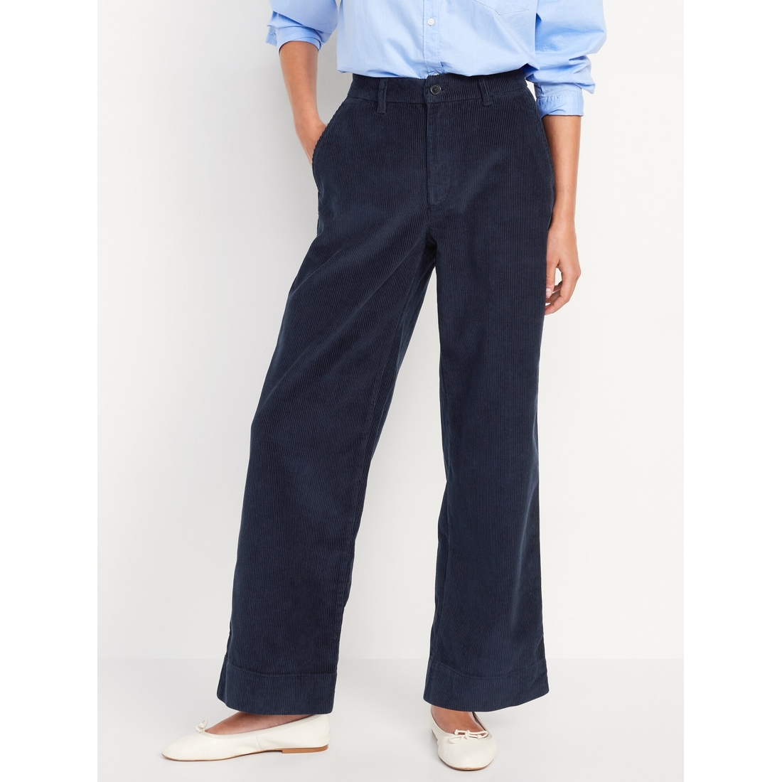 High-Waisted Corduroy Wide-Leg Pants available now at Quaker