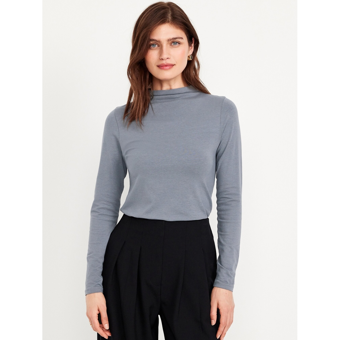 1827GD Unisex - Oversized Long Sleeve High Mockneck T-Shirt