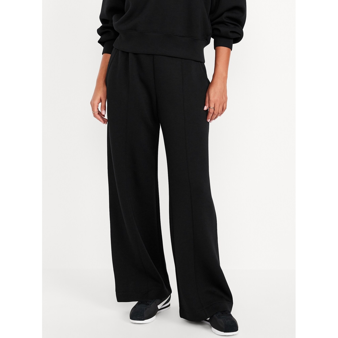 High-Waisted Bounce Fleece Wide-Leg Pants available now at