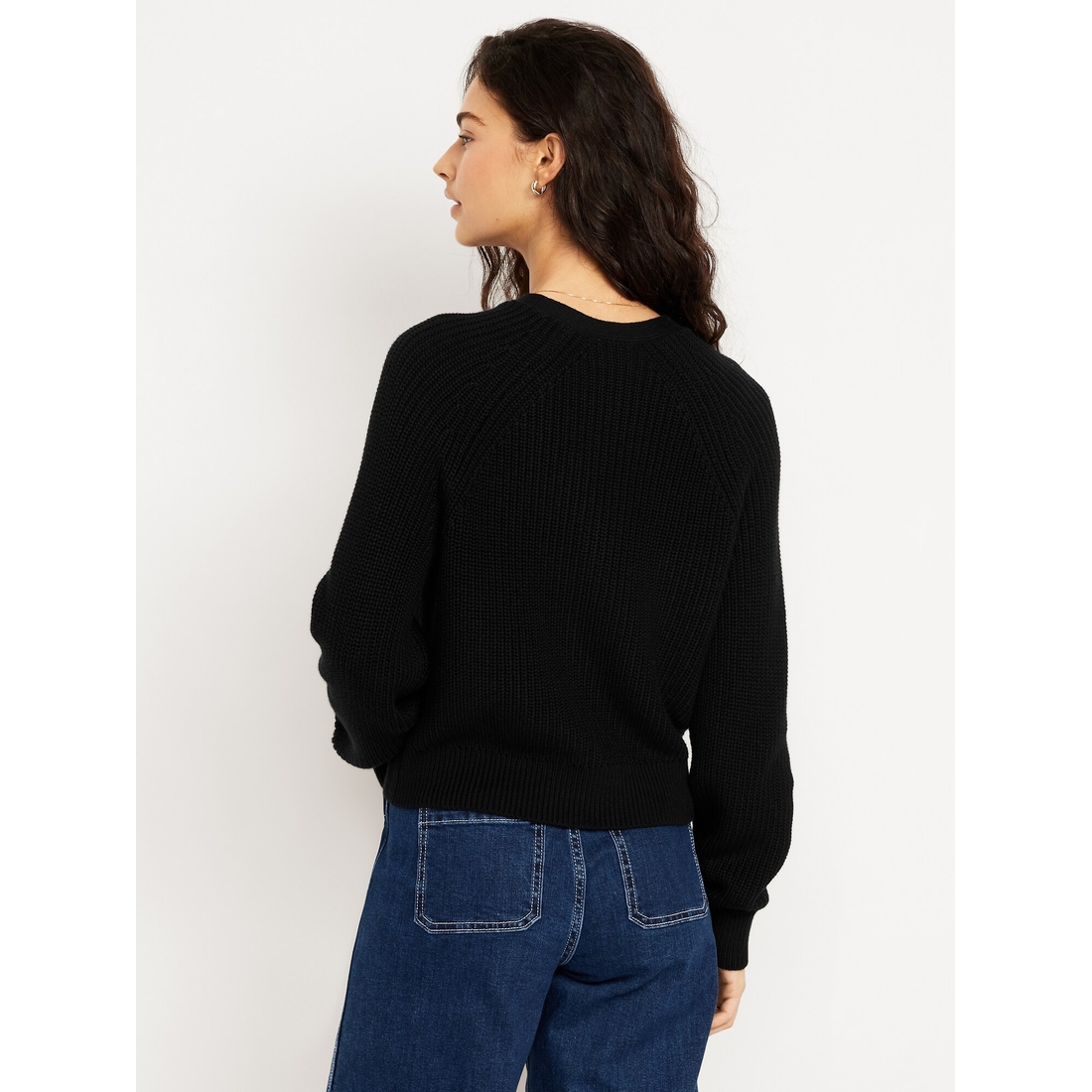 V-Neck Shaker-Stitch Cardigan Sweater available now at
