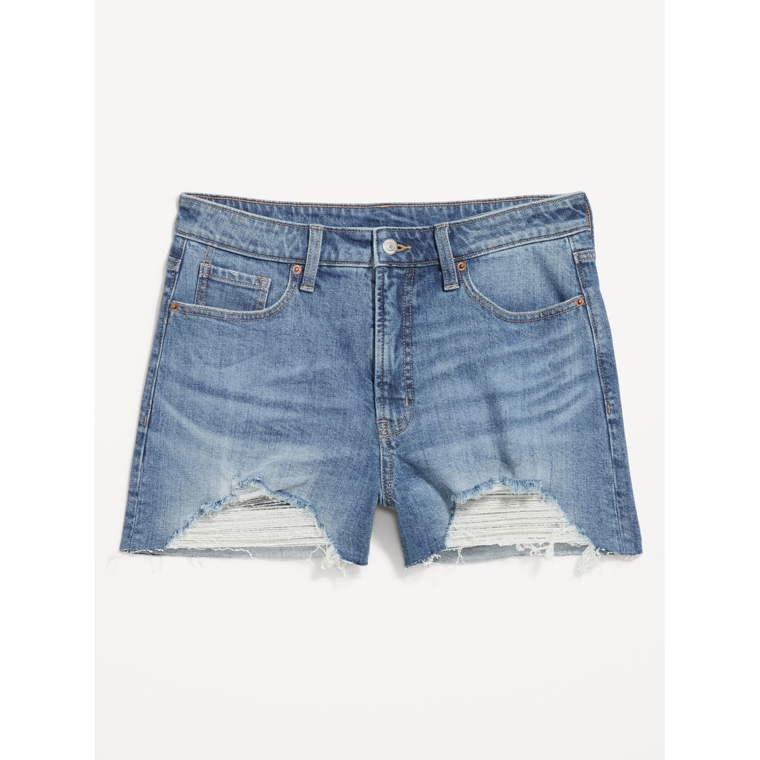 Curvy High-Waisted OG Jean Cut-Off Shorts -- 3-inch inseam Curvy High-Waisted OG Jean Cut-Off Shorts -- 3-inch inseam