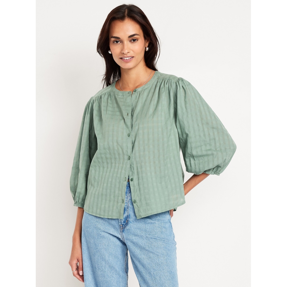 Button-Down Lightweight Dobby Shirt available now at Del Amo