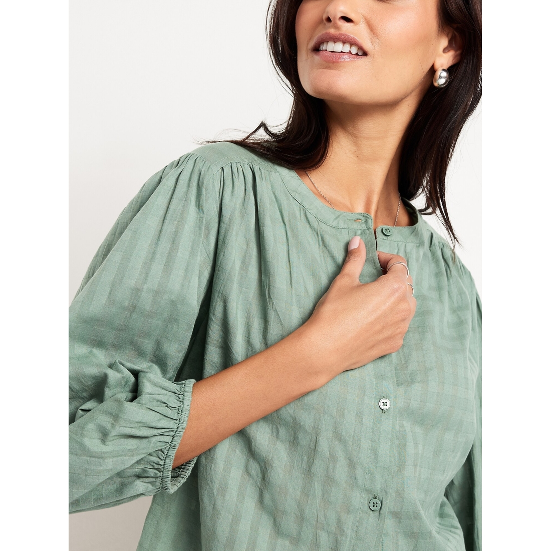 Button-Down Lightweight Dobby Shirt available now at Del Amo