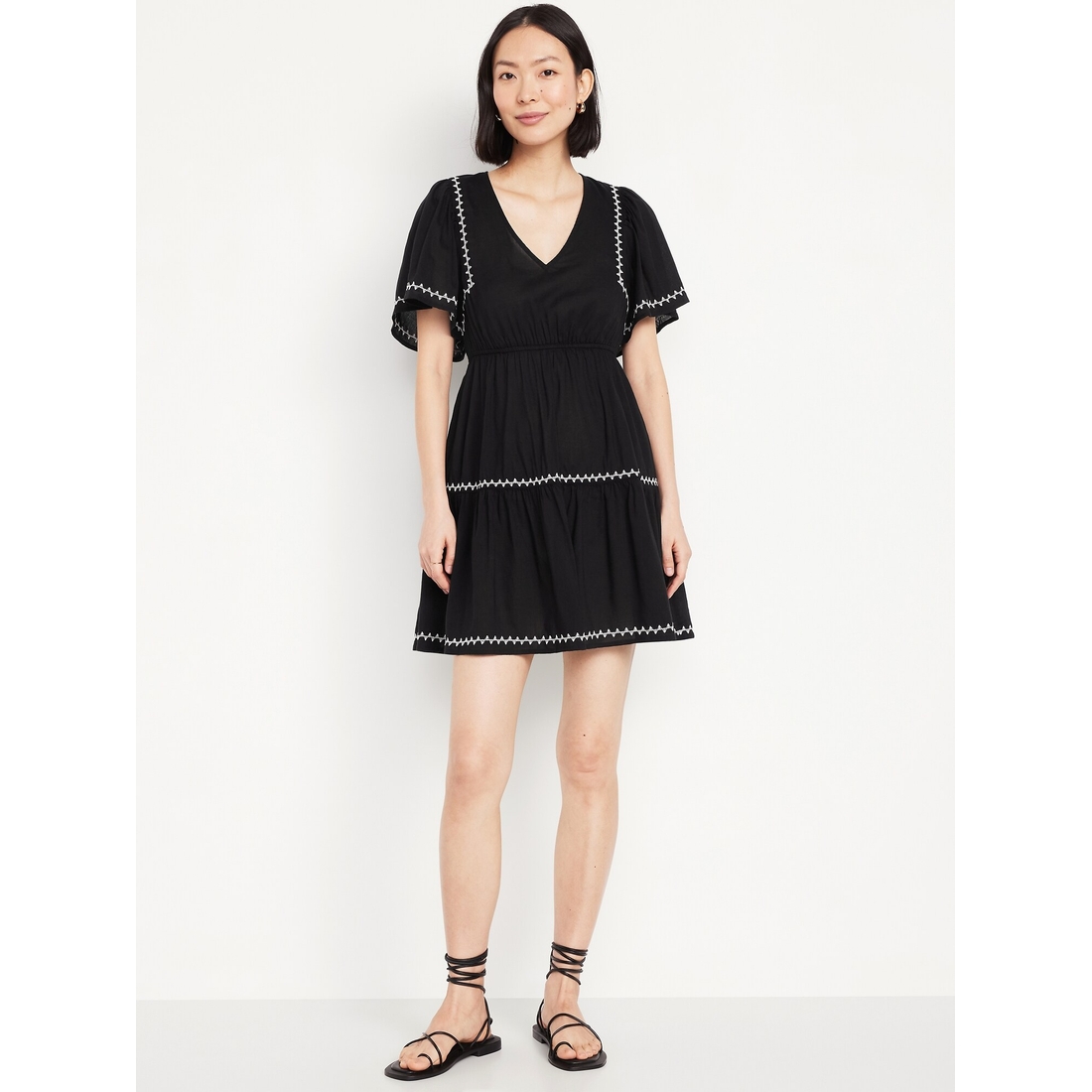 sachin and babi light blue dress H&m embroidered black dress main image 1