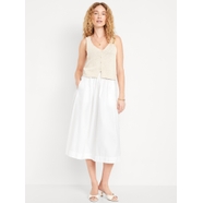 High-Waisted A-Line Midi Skirt available now at Miami