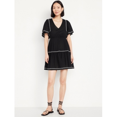 blue dress for baby girl Boden Women's Naomi Relaxed Jersey Dress in Black main image 1