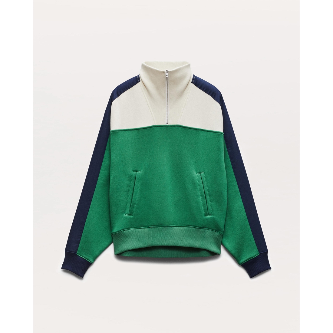 Color-blocked Vintage Terry Half-zip Sweatshirt available Color-blocked Vintage Terry Half-zip Sweatshirt available
