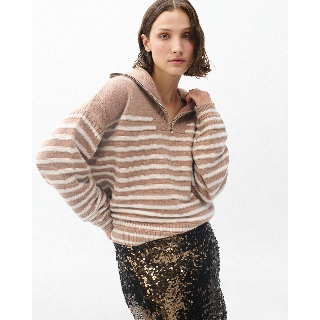 Raven Wool-cashmere Half-zip Sweater available now at Woodbury