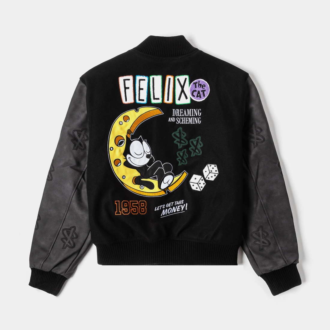 SP x Felix The Cat Dreaming Varsity Mens Jacket available now at