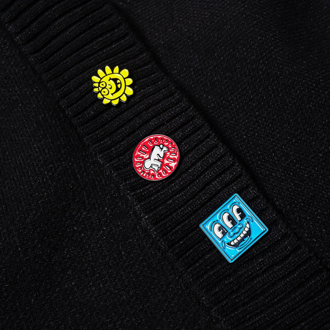SP x Keith Haring Artwork Mens Cardigan available now at Woodland