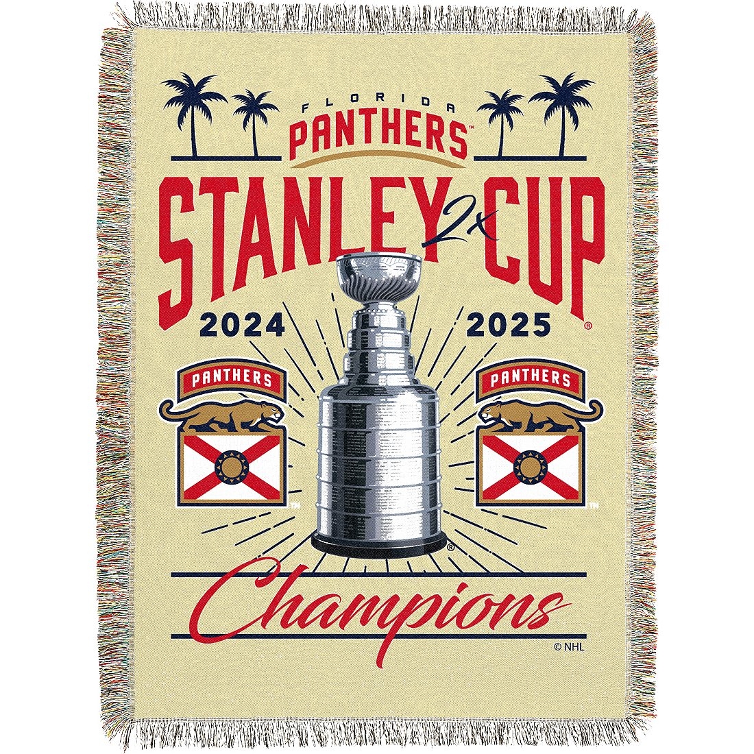 TheNorthwest Florida Panthers Stanley Cup Champions Tapestry Throw