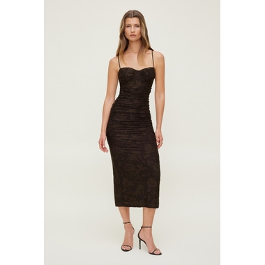 Dynamite Reia Halter Mesh Maxi Dress available now at Woodfield Mall