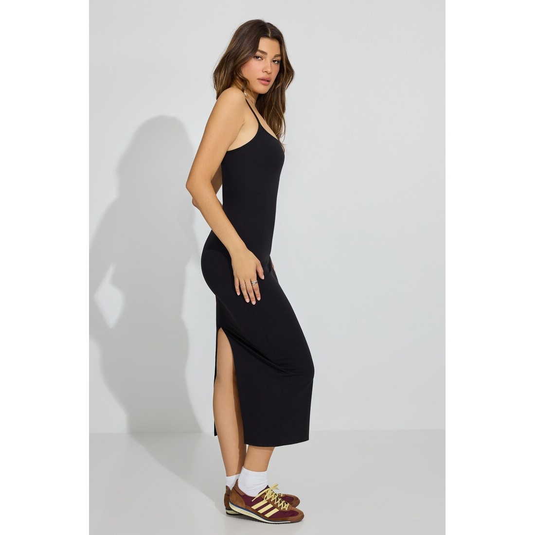 chinese dress ladies Long Crepe de Chine Silk Cami Dress – Marie France Van Damme
