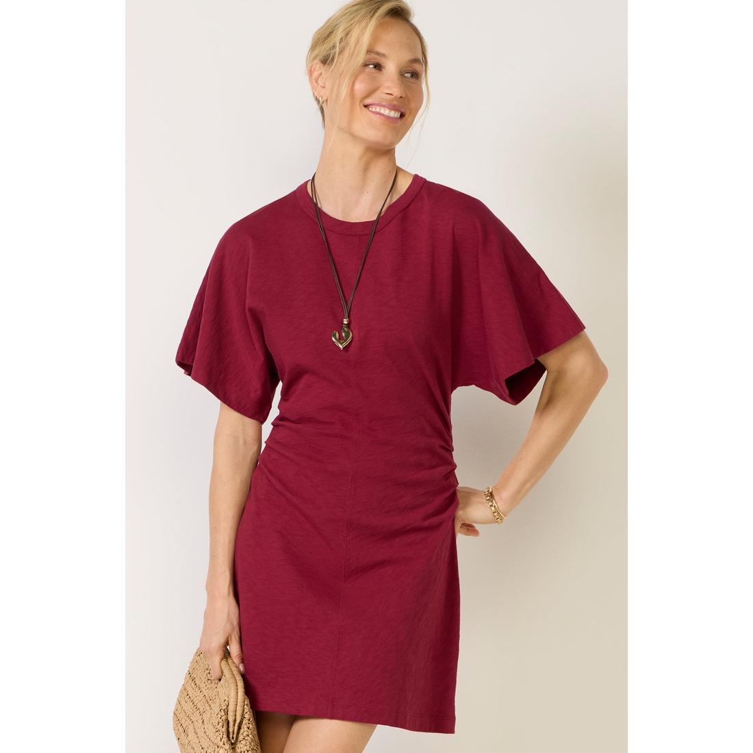EVEREVE Women's Cam Ruched Mini Dress available now at The Galleria