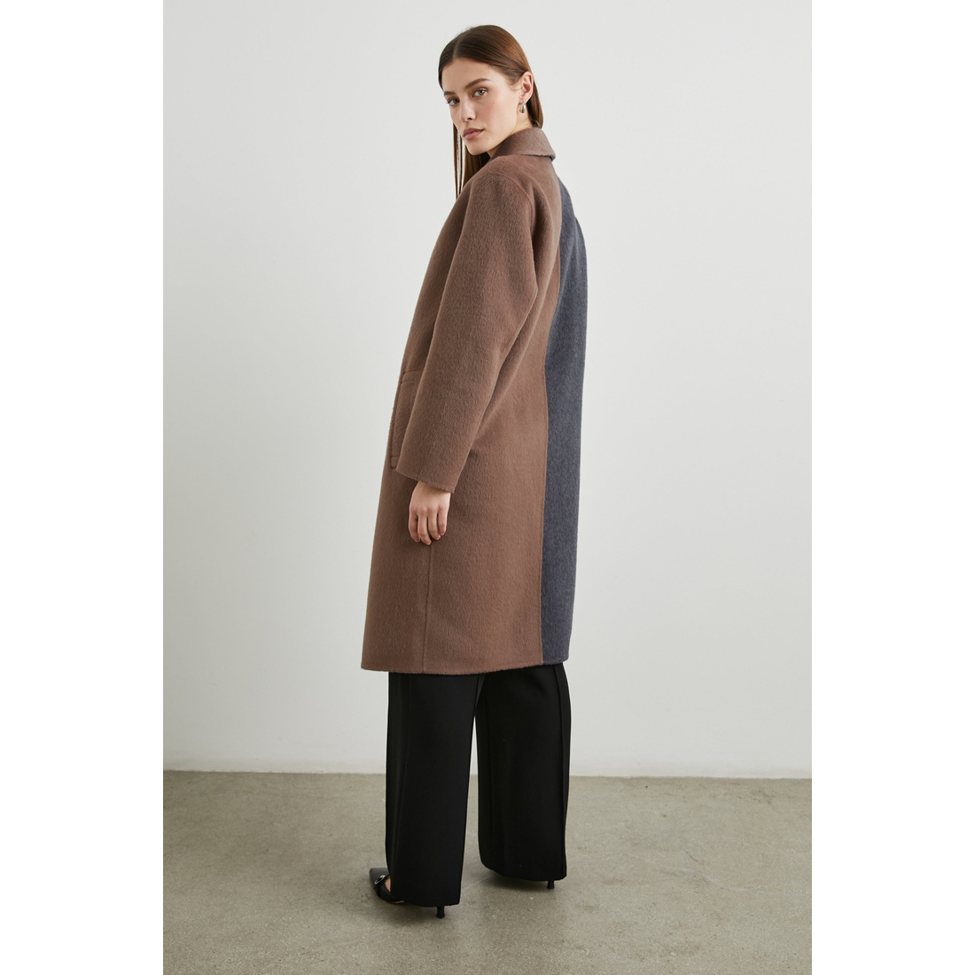LORE COAT - CHARCOAL MINK MIX available now at Stanford Shopping