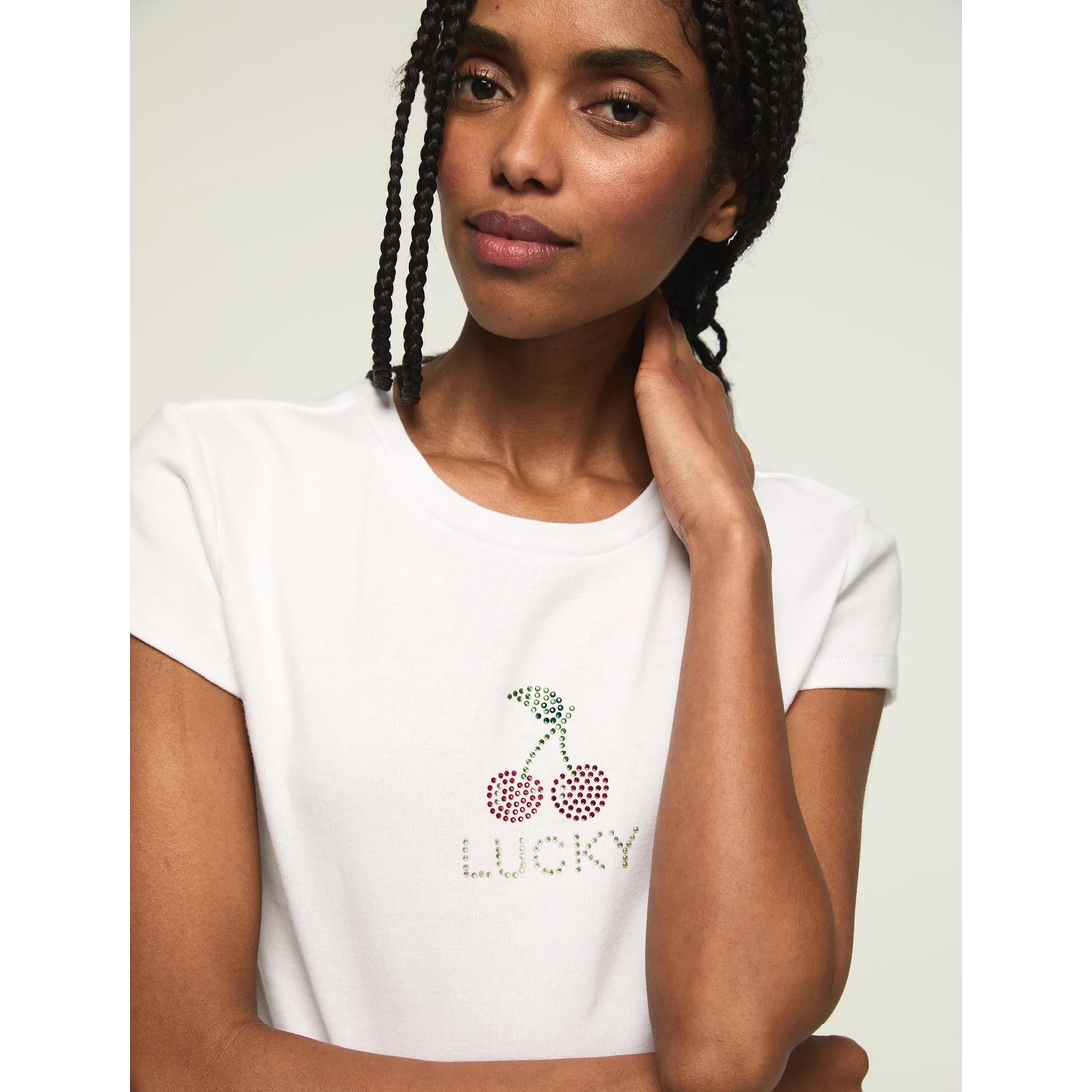Lucky Brand Jeans Lucky Brand Lucky Cherries Baby Tee - Women's