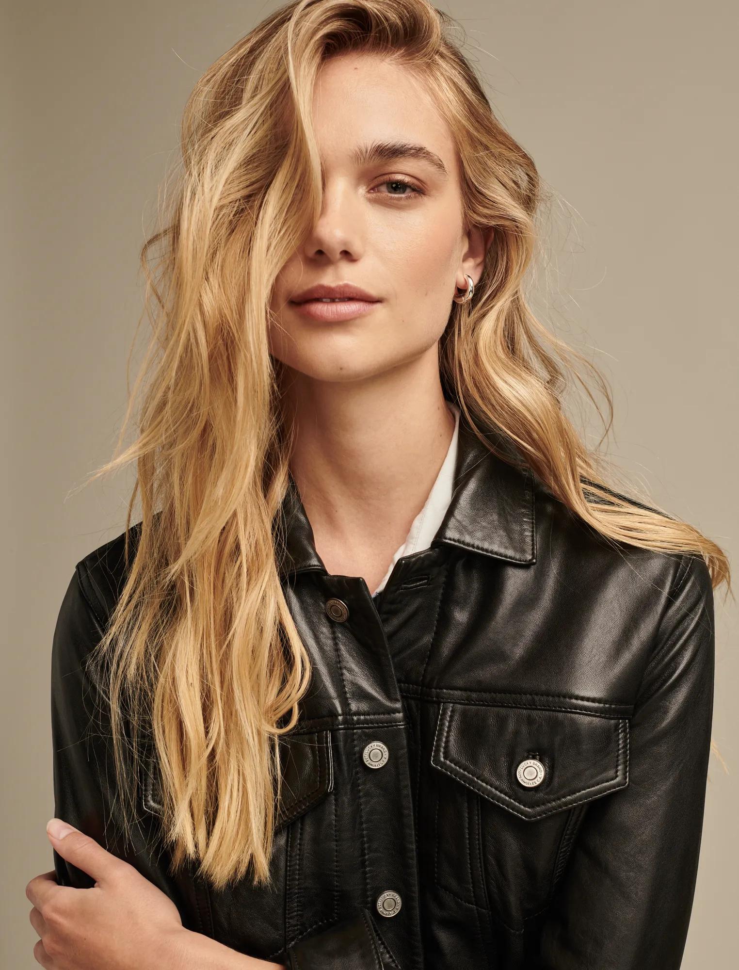 Lucky Brand Jeans Lucky Brand Leather Trucker Jacket