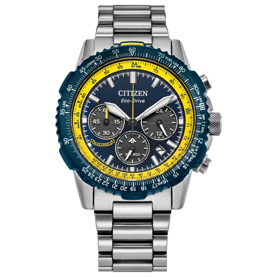 Citizen Men's Promaster Navihawk Chronograph Silver-Tone Stainless Steel Bracelet Watch 40mm