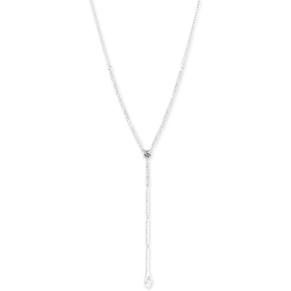 Givenchy Crystal Lariat Necklace, 16"' + 3" extender