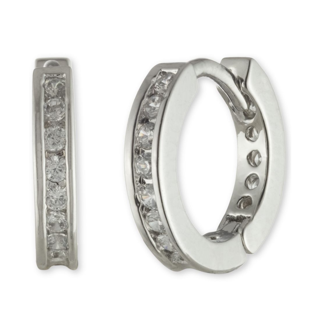 Givenchy Pave Small Huggie Hoop Earrings, .4"