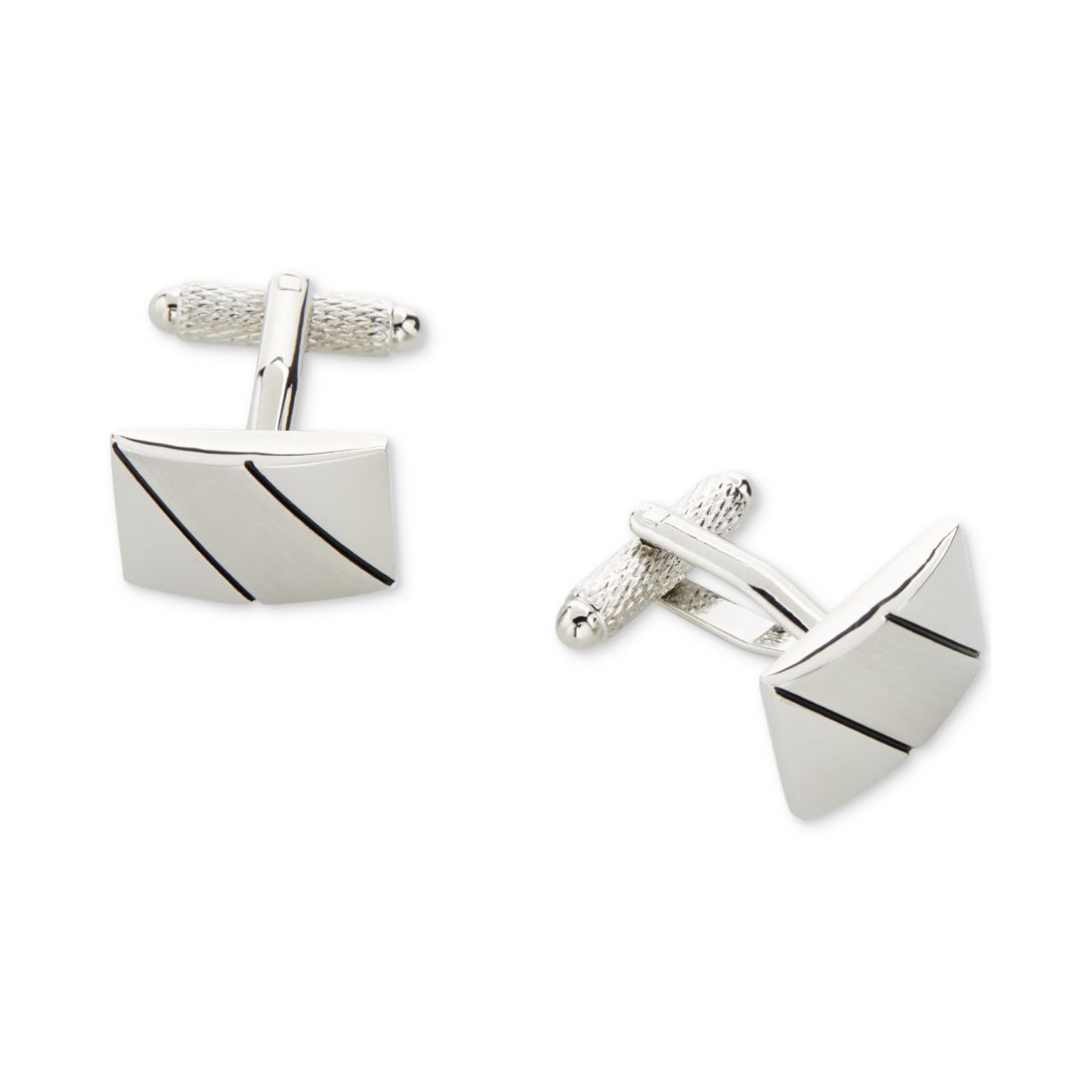 Perry Ellis Portfolio Men's Diagonal Line Cufflinks