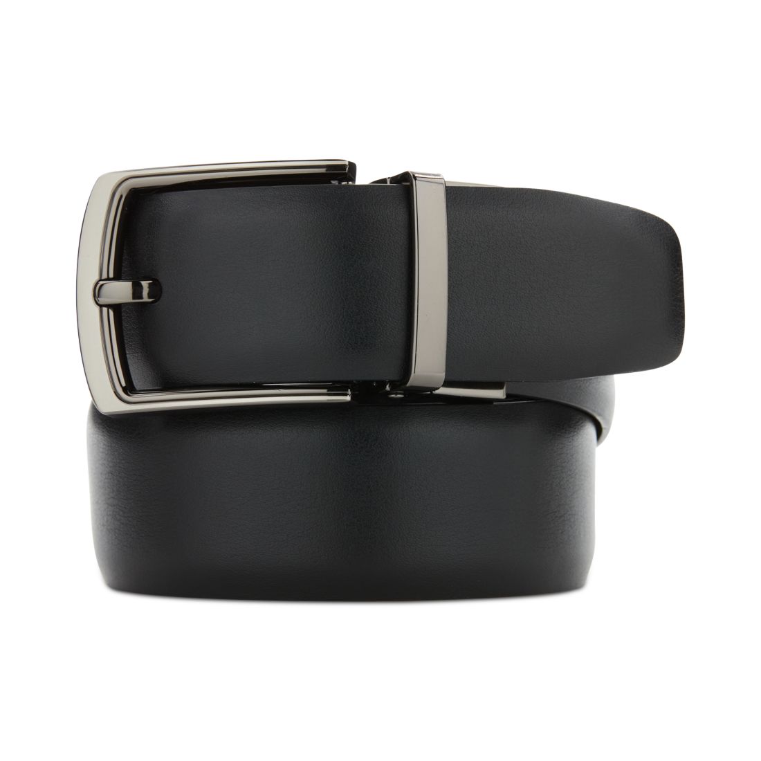 Perry Ellis Men's Casual Leather Belt - Tumbled Grain, Antique Nickel Buckle, Sizes 30-42, Tan - View #5