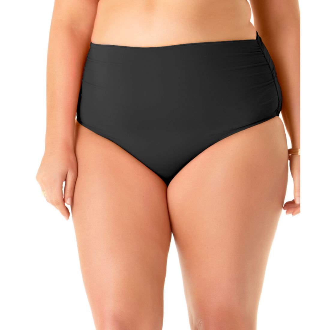 Anne Cole Plus Size High-Waist Bikini Bottoms